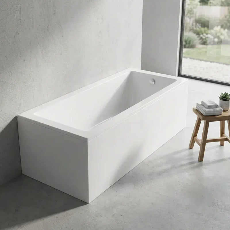 Zenith 5mm Square Single Ended Bath - 1700x750mm