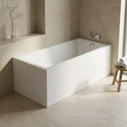 Zenith 5mm Square Single Ended Bath - 1600x700mm