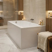 Zenith 5mm Square Single Ended Bath - 1600x700mm
