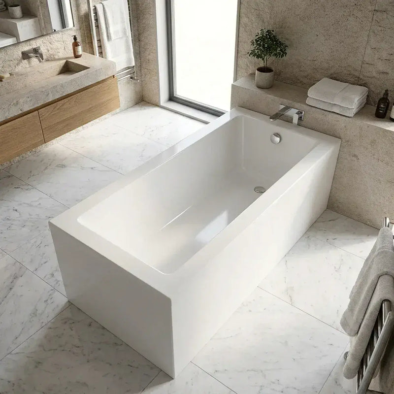 Zenith 5mm Square Single Ended Bath - 1700x700mm